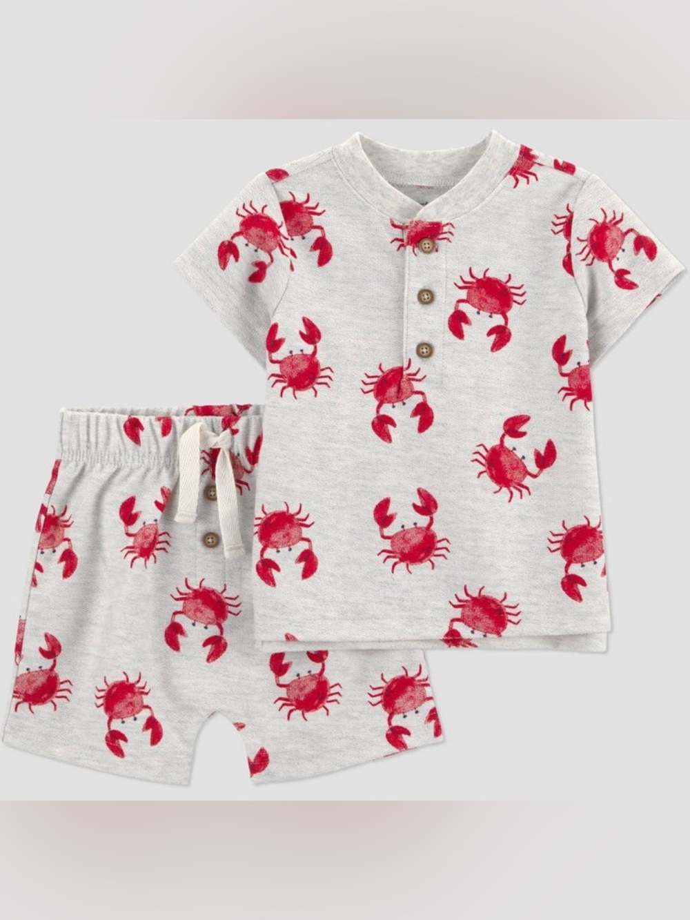 Carter’s Just One You Crab Gauze Shirt & Shorts Set Baby Boy 6M